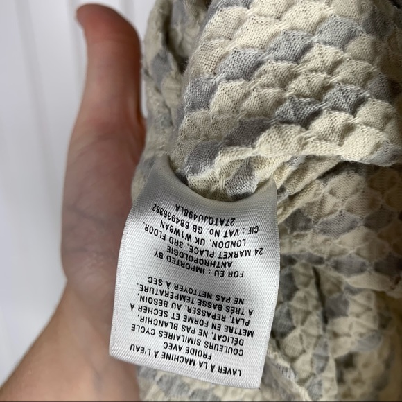 Anthropologie Postmark Striped Peplum Top Size Medium - Picture 3 of 5